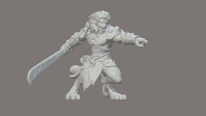 Lion warrior 3D Model