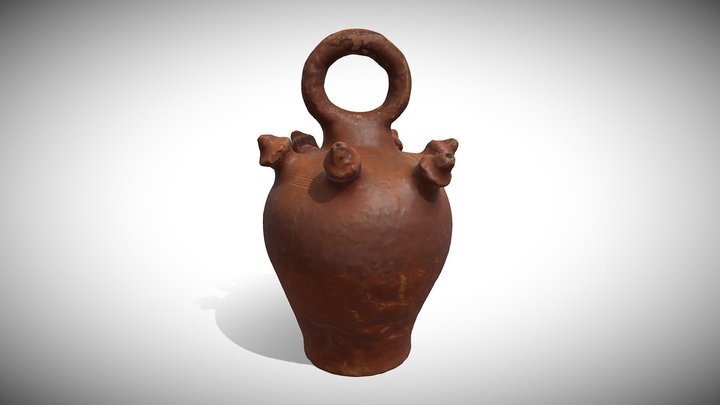 Spanish Clay Jug (Botijo) 3D Model