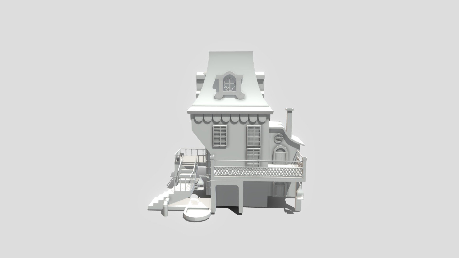 Cartoon Home - 3D model by renderlevel [fb295d2] - Sketchfab