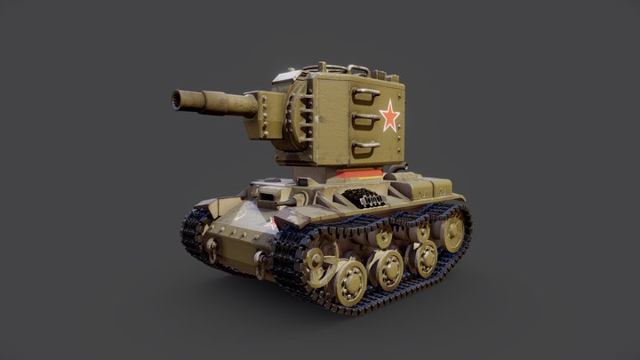 KV 2 - USSR Heavy Tank 3D Model