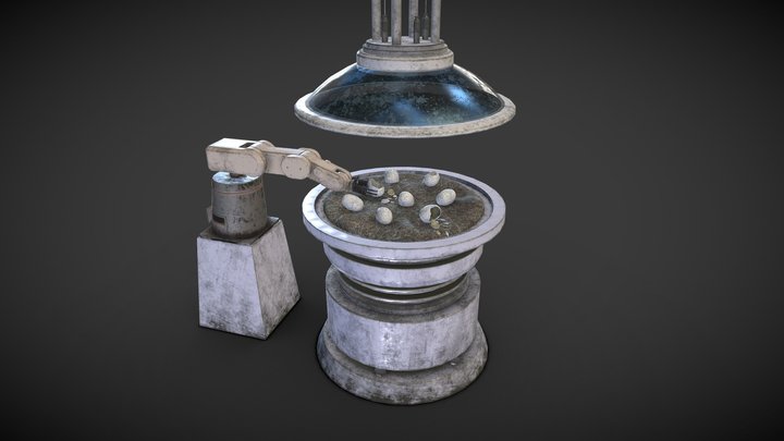 Abandoned Jurassic Park Incubator 3D Model