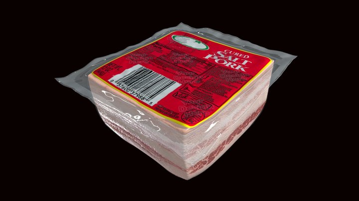 Package Of Bacon (1) 3D Model