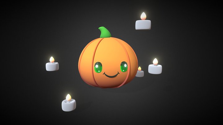 Cute pumpkin 3D 3D Model