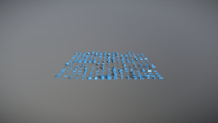 Greeble kitbash lowpoly pack 3D Model