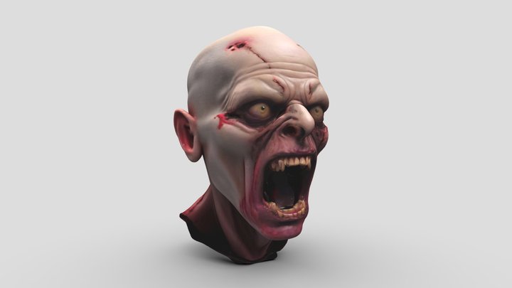 Zombie head 3D Model