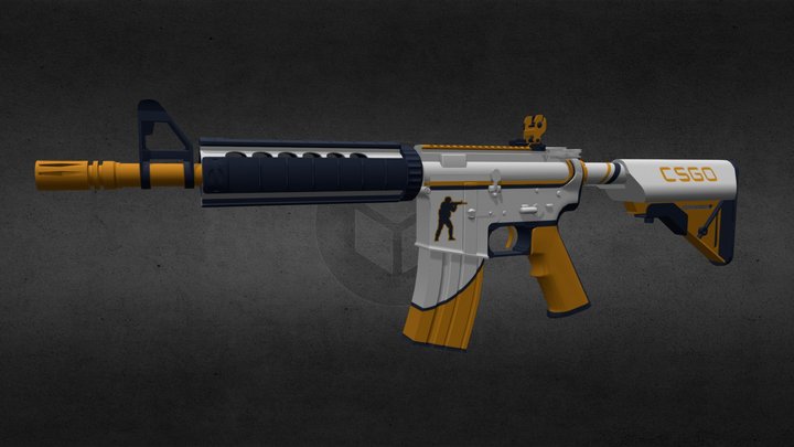 M4A4 Anniversary Weapon Finish 3D Model