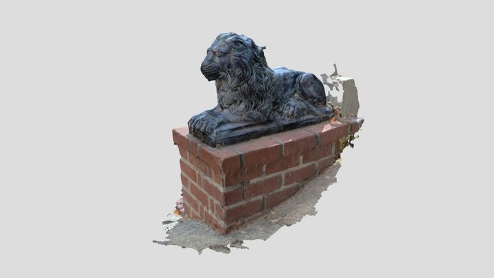 Lion Sculpture 3D Model