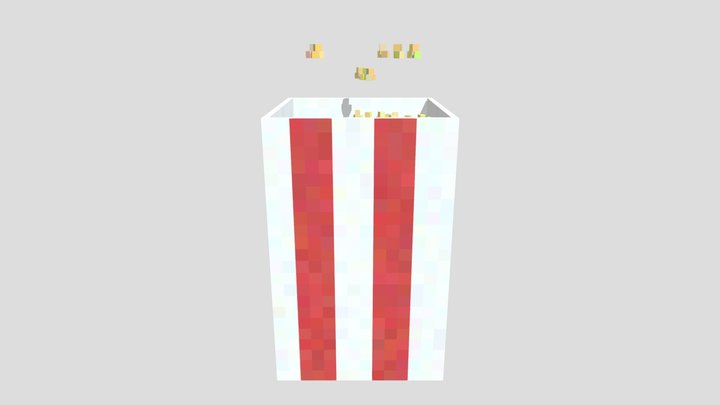 Pop Corn Bag 3D Model