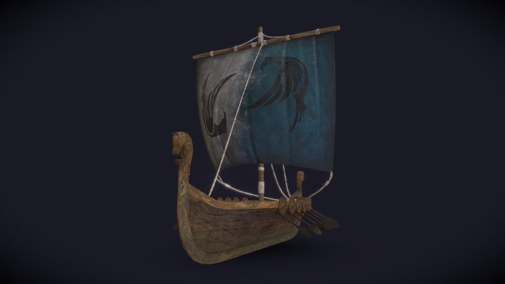 Drakkar Viking 3D Model