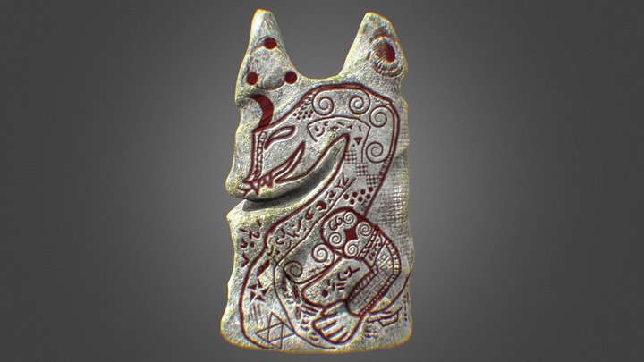 Snake Runestone 3D Model