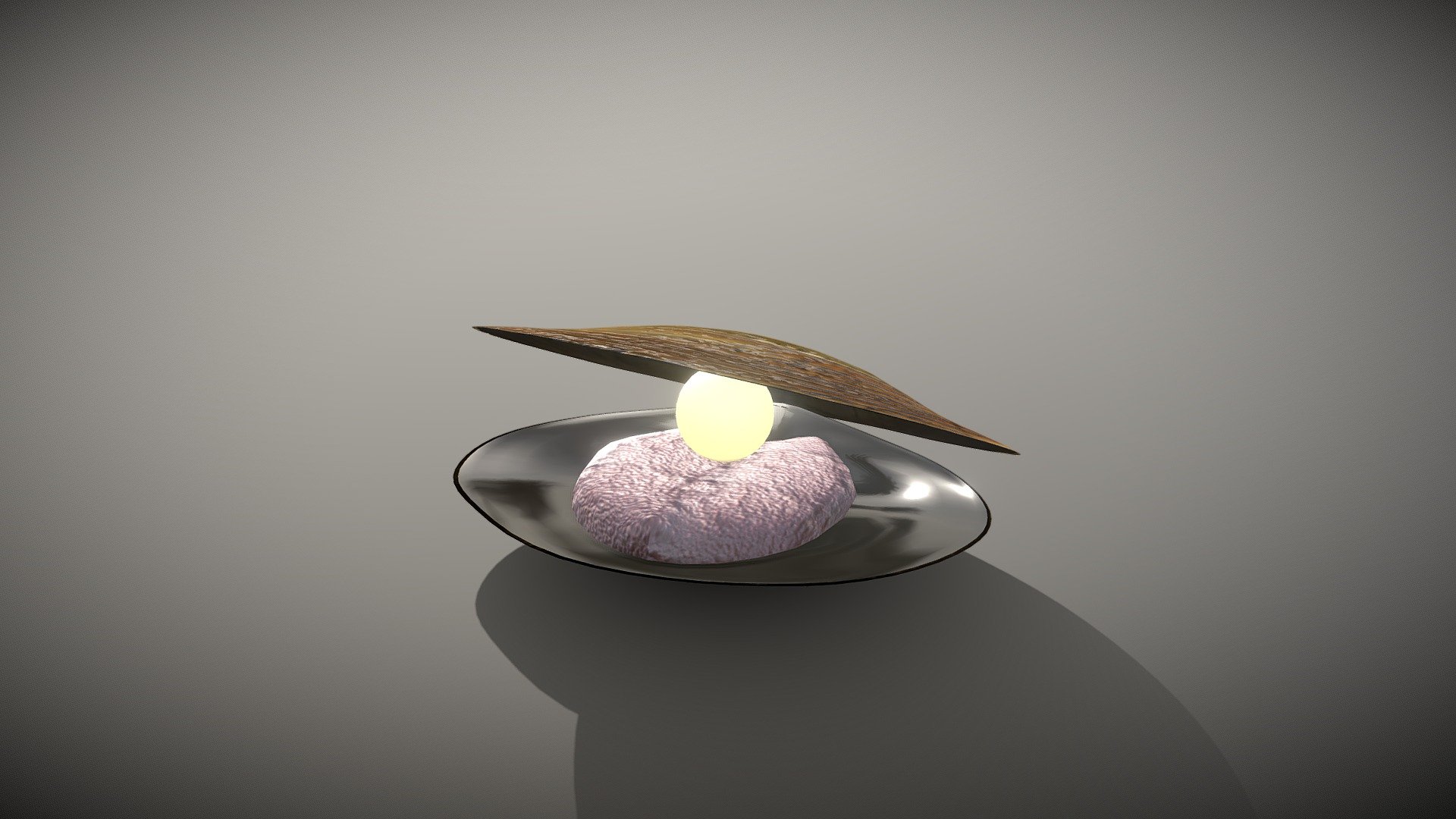 Clam with tongue and pearl Download Free 3D model by Davershanean