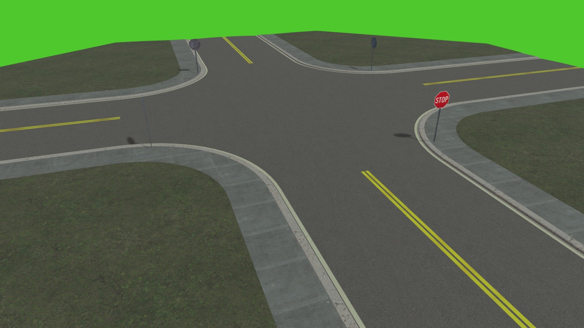 american_road_intersection - Download Free 3D model by ap-school ...