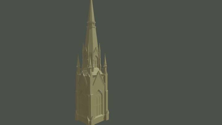 Basilica Steeple: Notre Dame 3D Model