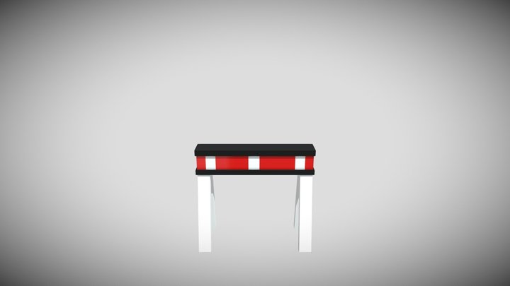 Barrier low poly 3D Model