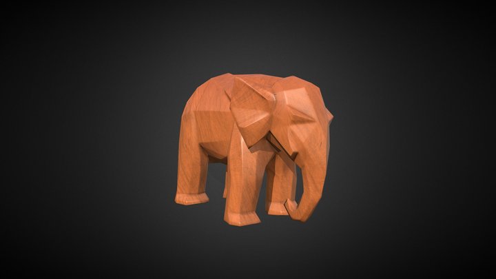 Elephantsculpture - Gameasset 3D Model