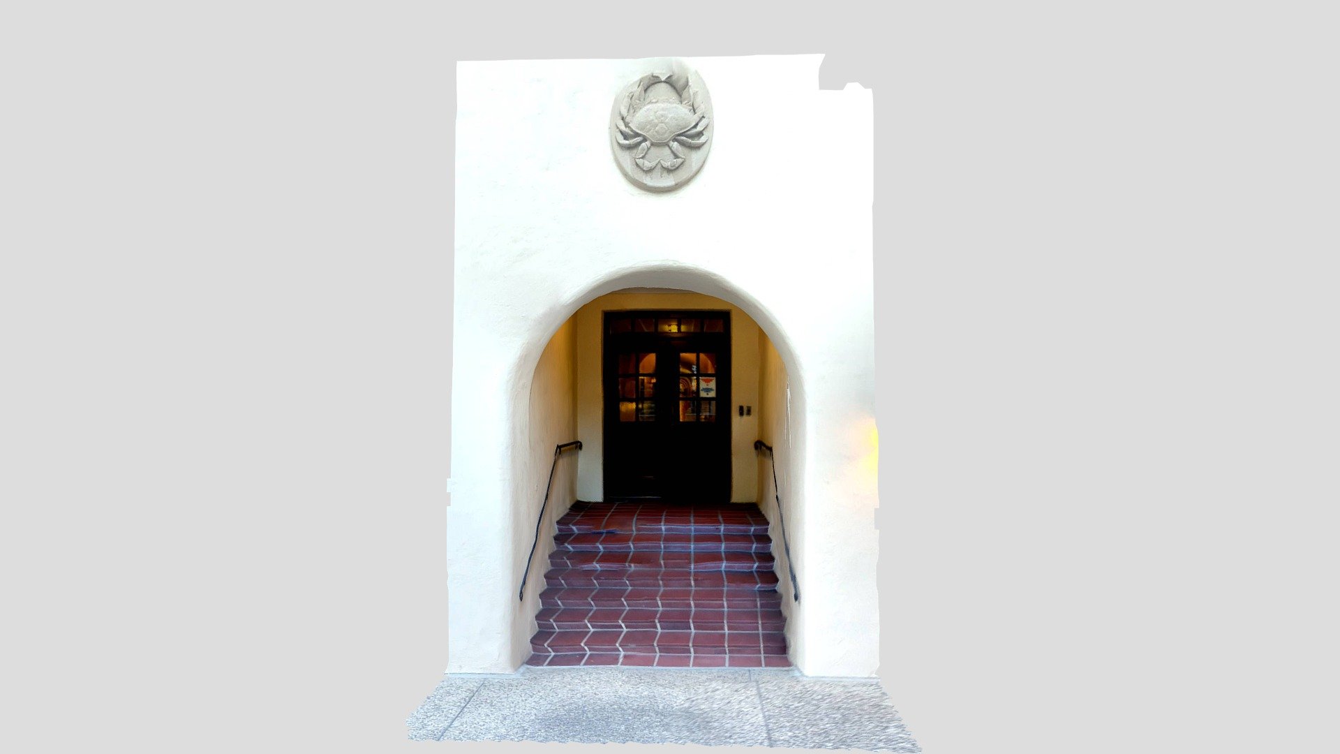 The entrance to Crab Hall -- LiDAR iPad