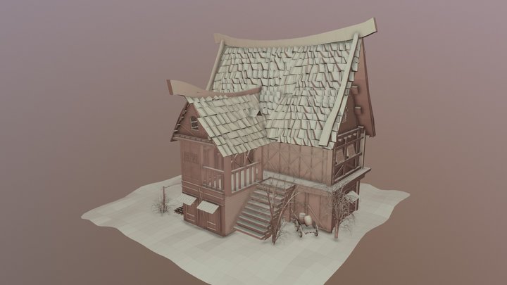 cottage (without texture) 3D Model