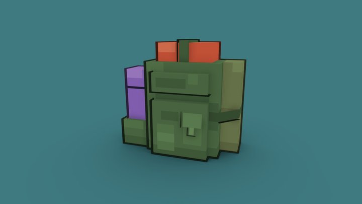 Hiking backpack 3D Model