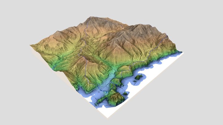 松崎町雲見 Kumomi, Matsuzaki-town, Shizuoka, Japan 3D Model