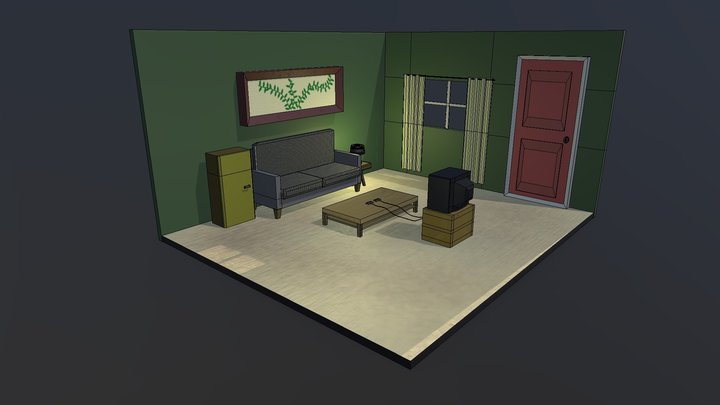 Thanhauser Textured Game Environment 3D Model
