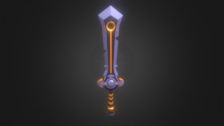 Low Poly Stylized sword 3D Model