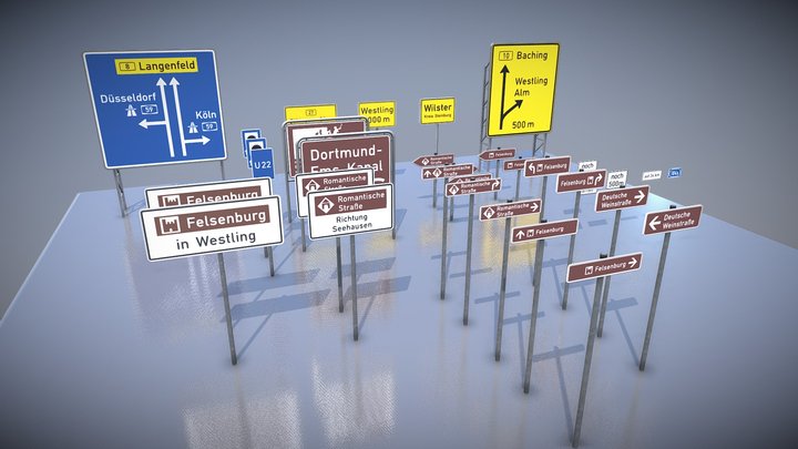 Verkehrszeichen 3D models - Sketchfab