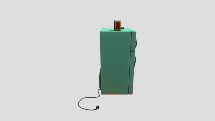 rusty refrigerator 3D Model