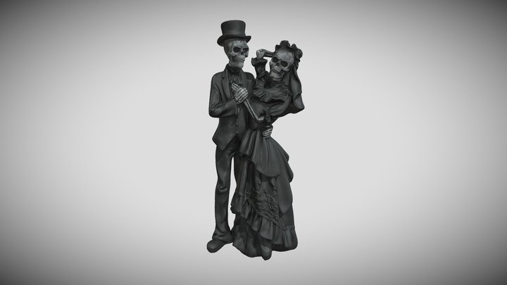 Dancing Skeleton Couple – Halloween Special 3D Model