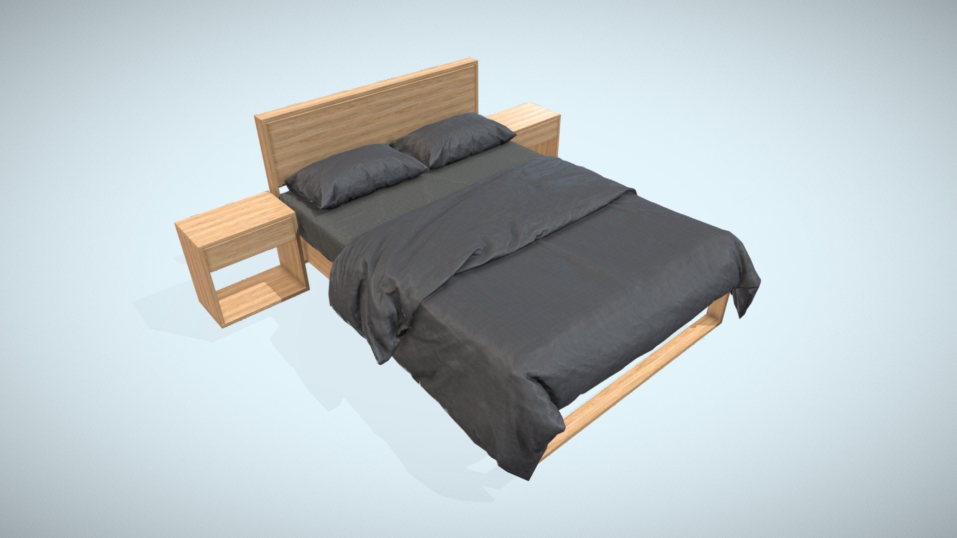Bed Simple Comfort Lowpoly Buy Royalty Free 3D model by We3Do