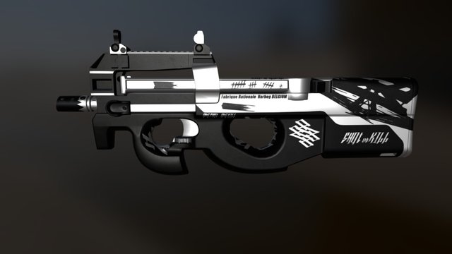 P90 | Shot and Kill 3D Model
