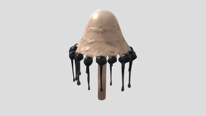 Inky Cap Mushrooms 3D Model
