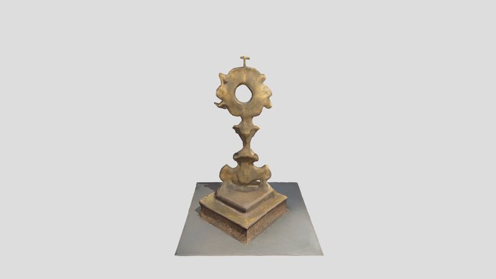 Golden Monstrance Stand 3D Model