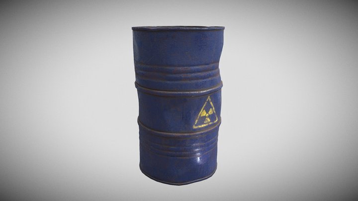Metal barrel var_1 3D Model