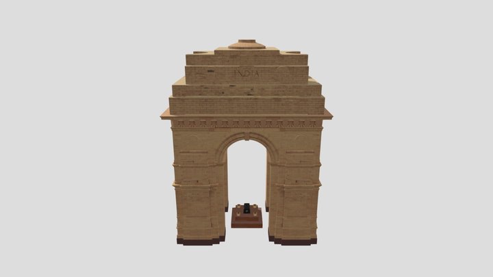 India Gate 3d Model 3D Model