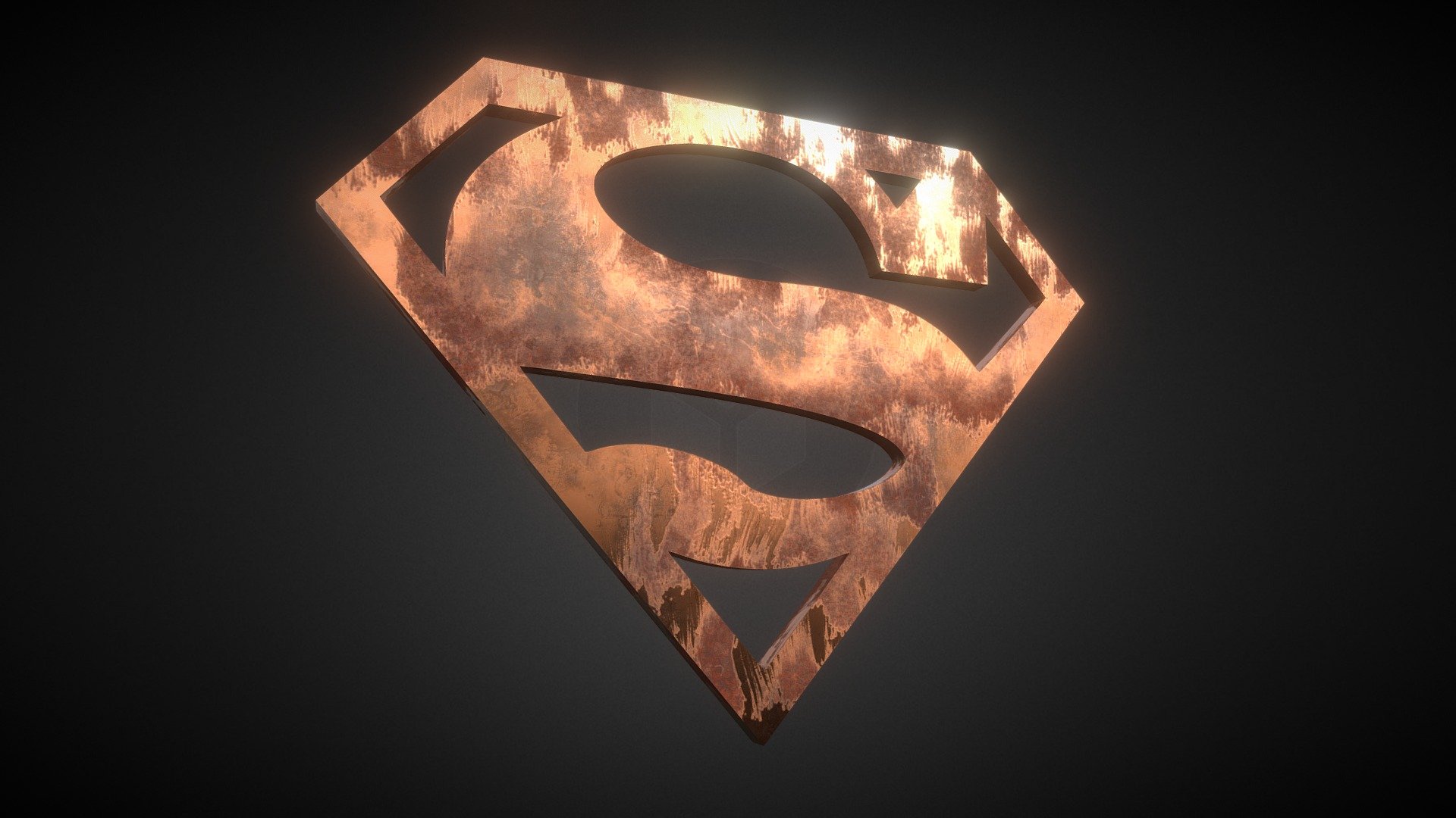 superman logo drawings 3d