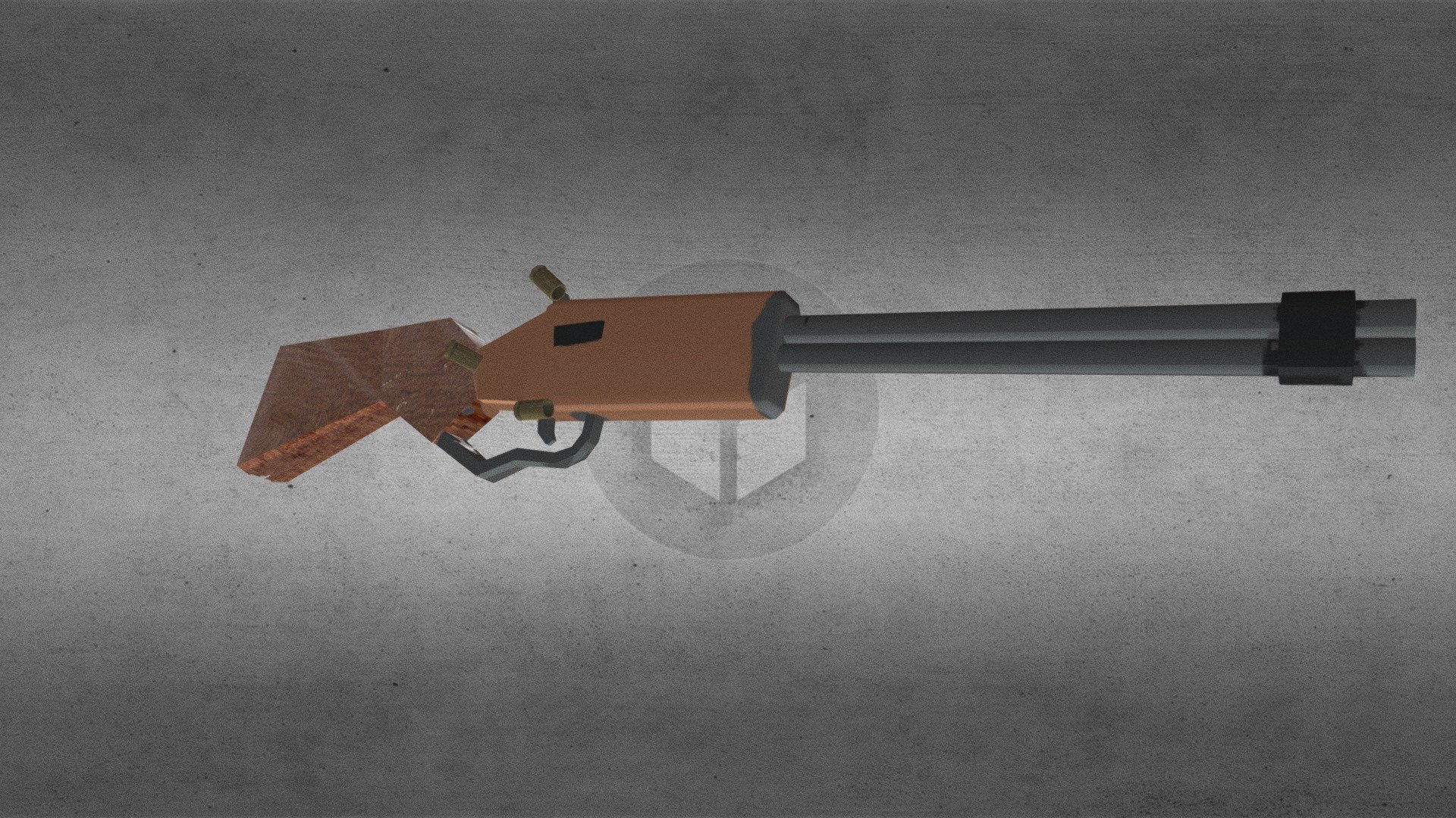 Hand Painted Low Poly Shotgun