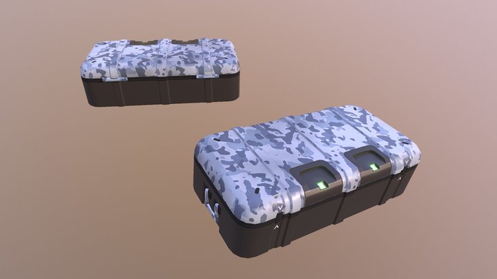 Sci Fi Weapon Box Big Closed Boxes 3D Model