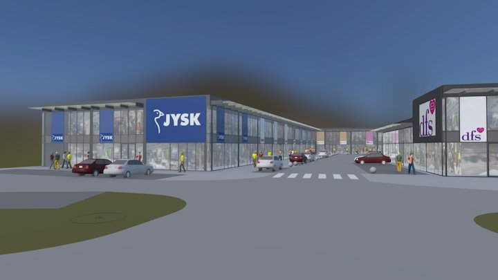 Shopping center renovation design 3D Model