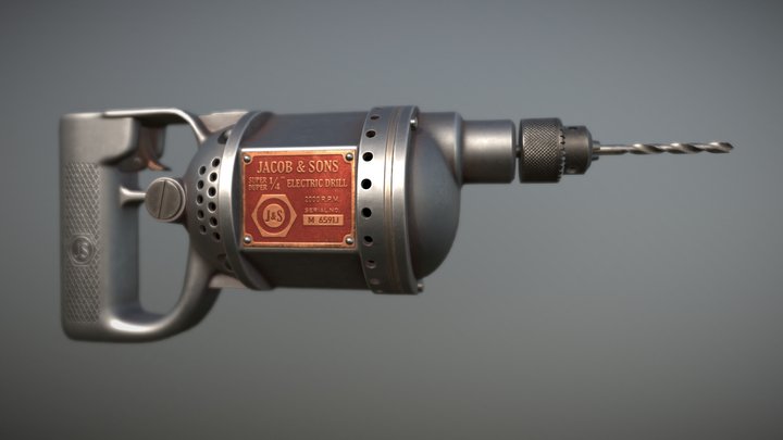Old School Drill 3D Model