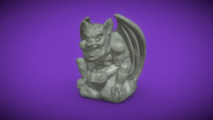 Gargoyle Halloween Decoration 3D Model