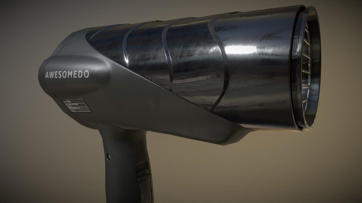 Awesomedo©  hair dryer prop 3D Model