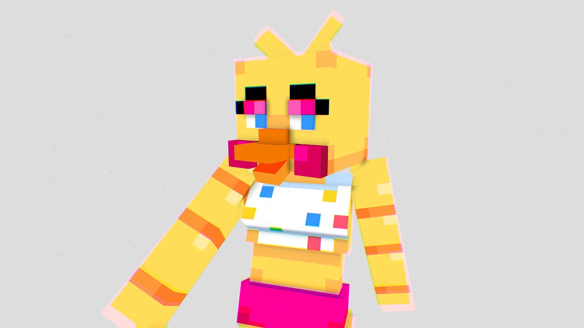 Minecraft - Toy Chica - Download Free 3D model by MrCyan (@MrCyan) [fb4d6a8]