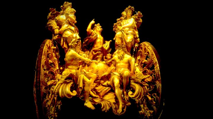Coches dos Oceanos - (back baroque ornament) 3D Model