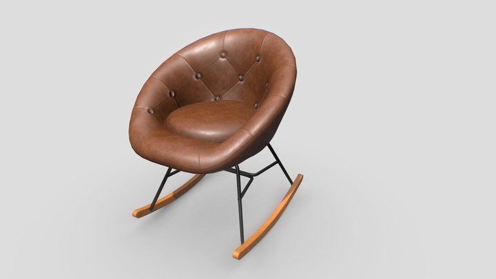 Low poly Modern Chair 3D Model