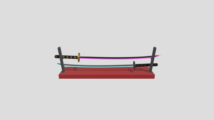 Cyber-katana 3D Model