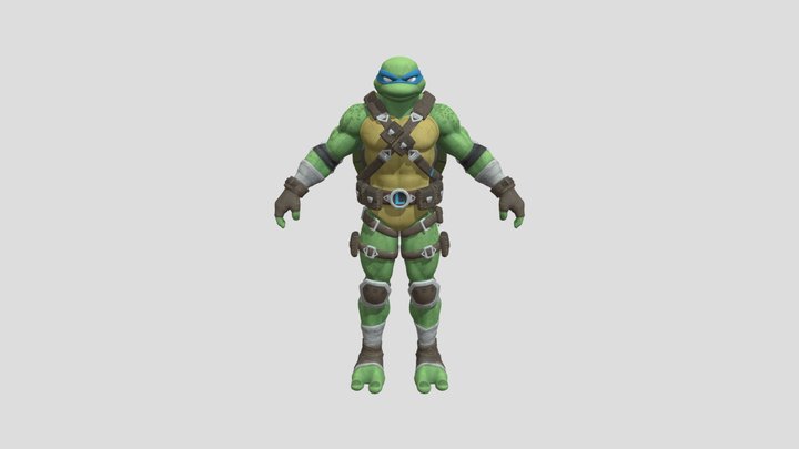 TMNT Leonardo Fortnite 3D Model