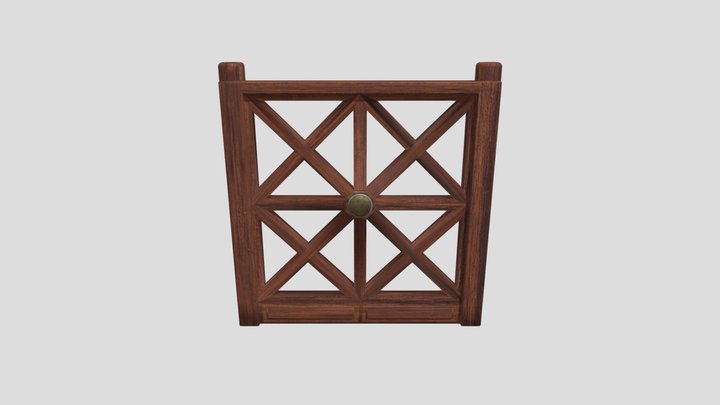 Roman Wooden Railing - Simple 3D Model