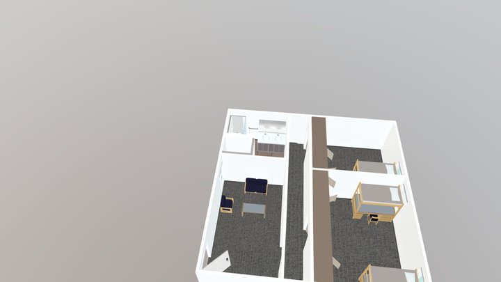 Suite Two Rooms Small Single 3D Model