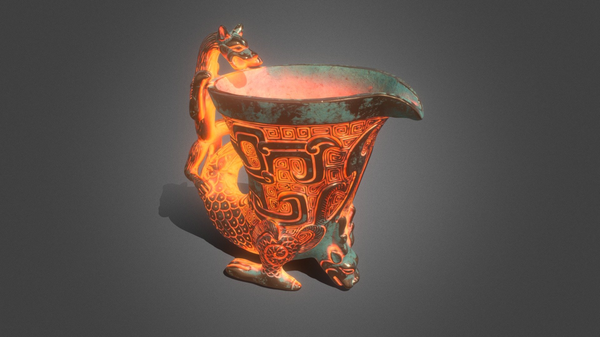 Noble Wine Vessel4KBakeMaterialTest Download Free 3D model by