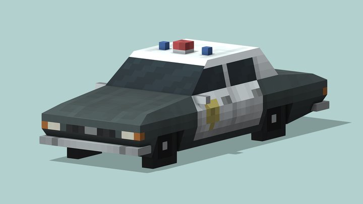 blockbench police car 3D Model